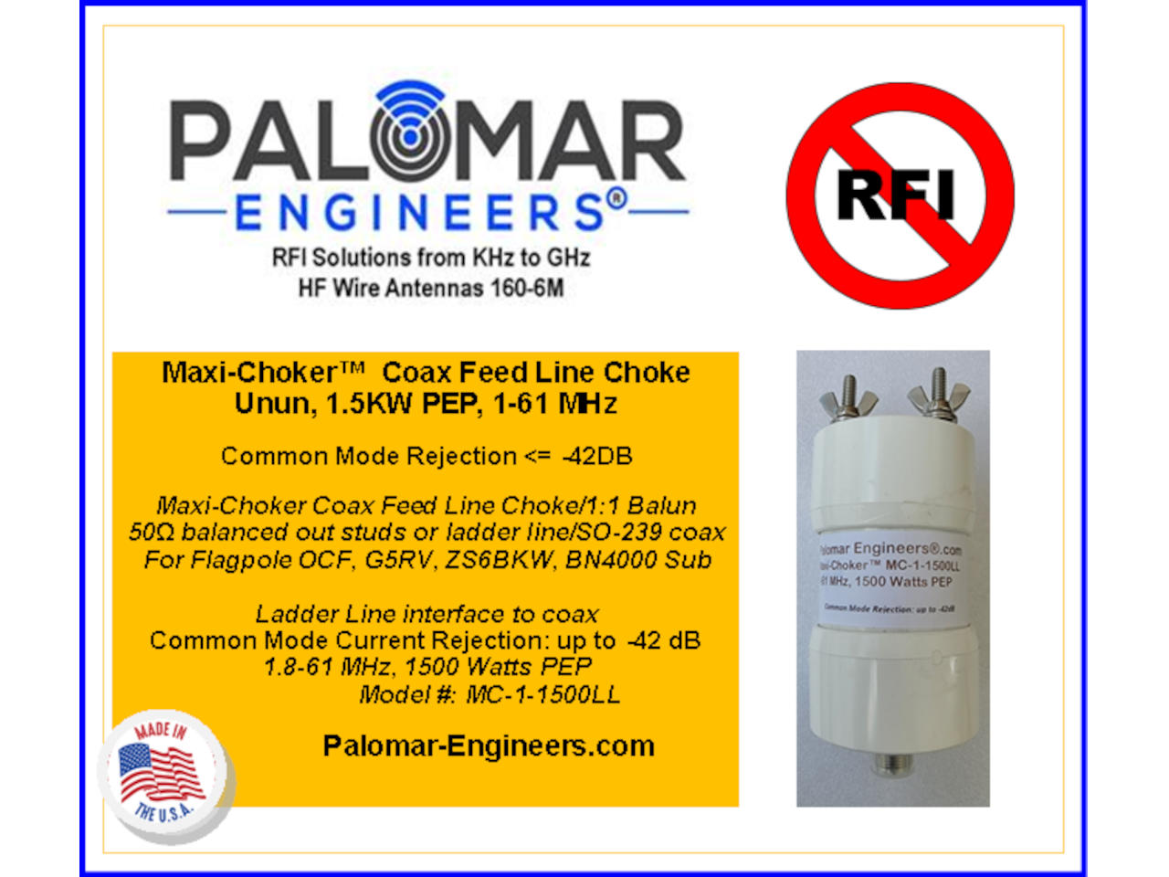 Palomar Engineers MC-1-1500LL